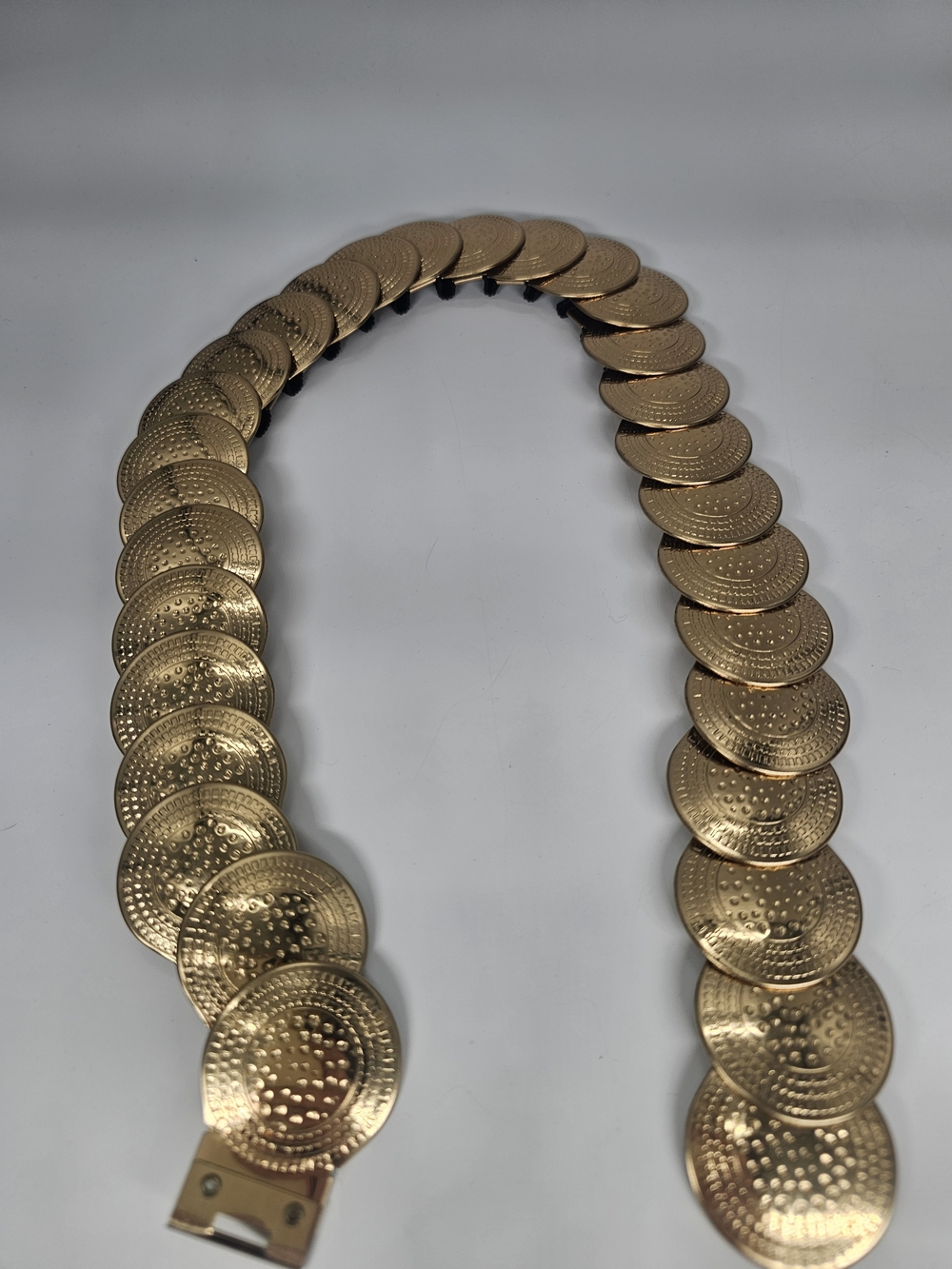 Vtg Gold Coin-Link Belt 80s Great! O/S